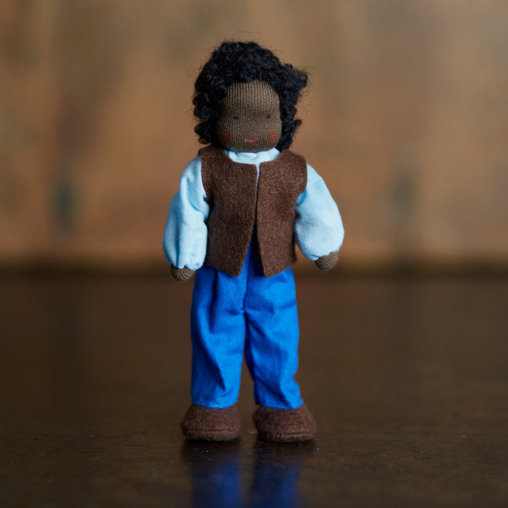 Boneco de pano artesanal para casa de bonecas - Pai
