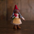Grand-mère gnome d'automne en laine faite main - Noir
