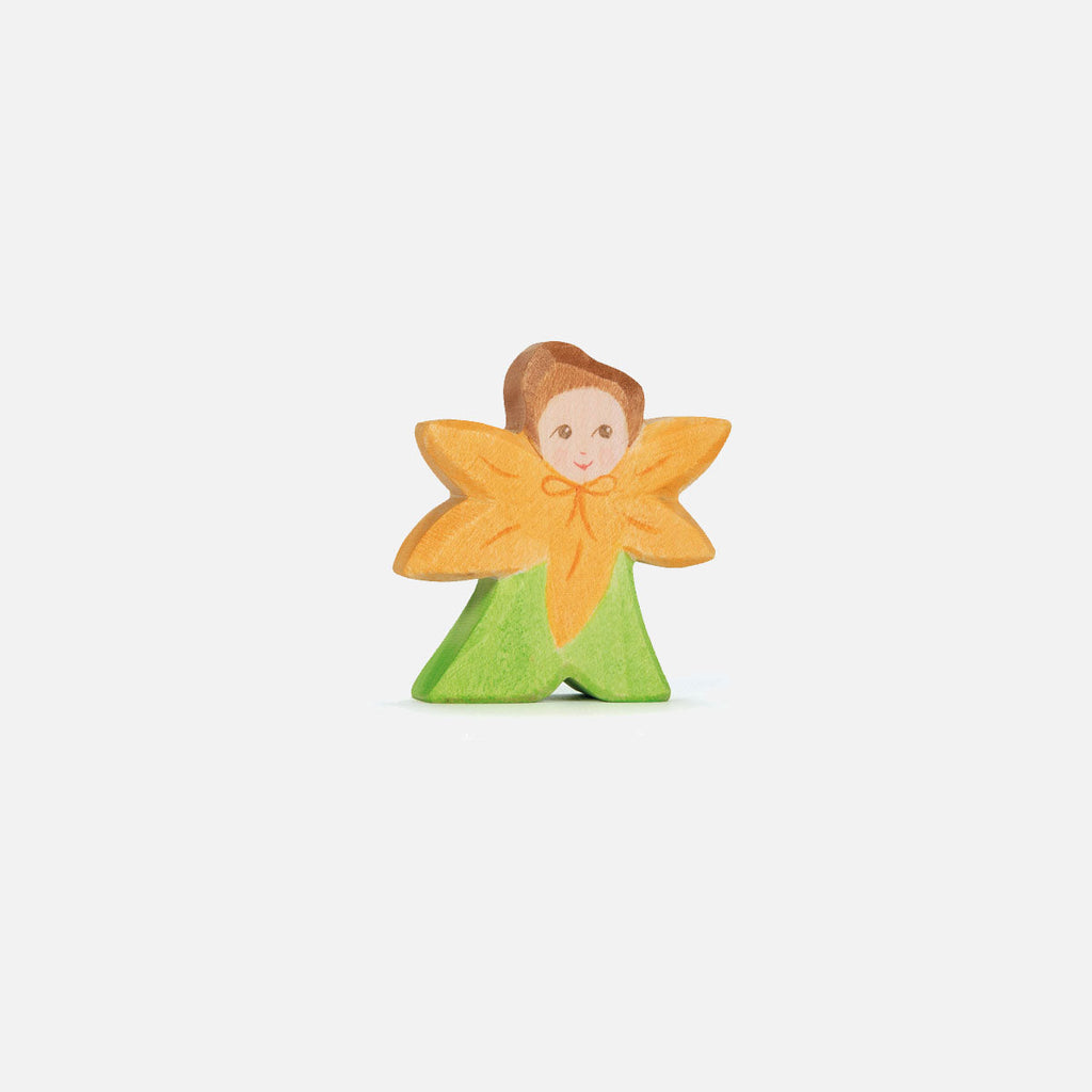 Handgefertigte florale Holzfigur – 6,1 cm
