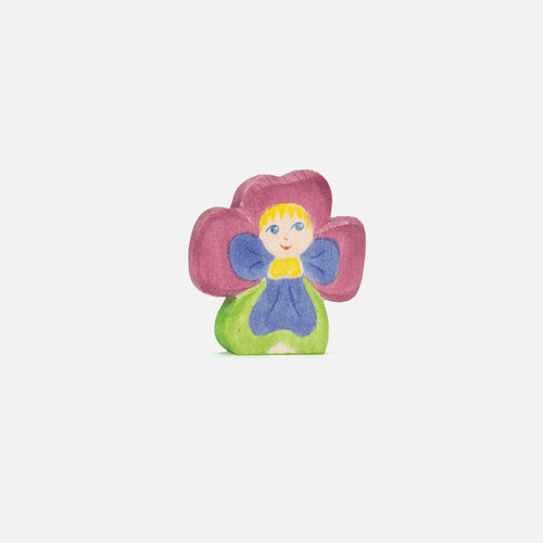 Handgefertigte florale Holzfigur - 5,8 cm