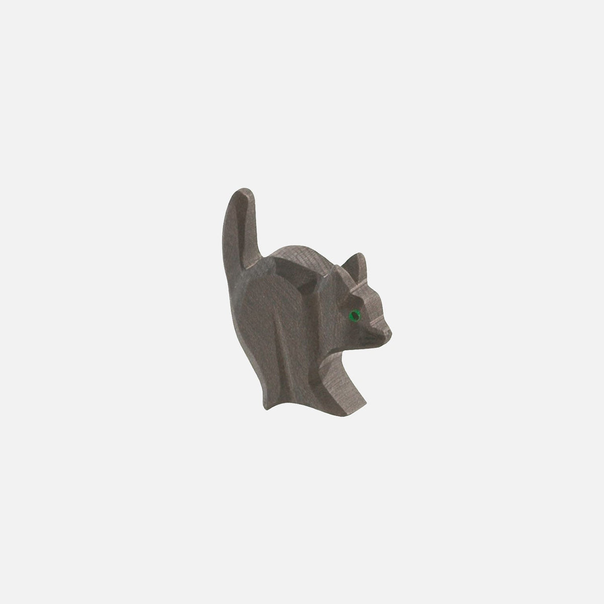 Handgefertigte Holzkatze für Hexen
