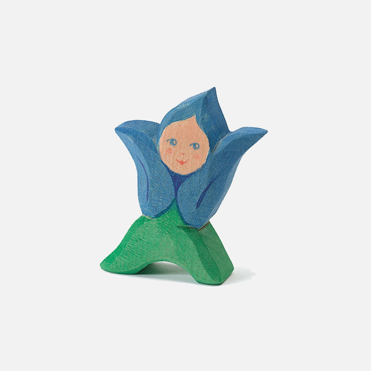 Figura Floral de Madeira Artesanal - 7 x 2 x 5,7 cm