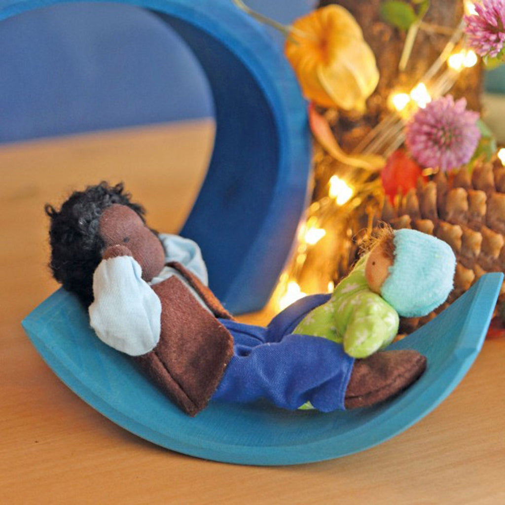 Boneco de pano artesanal para casa de bonecas - Pai