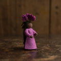 Fada em Feltro de Lã Feita à Mão - Preto - 6-7 cm - Artigo 01