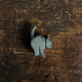 Gatto in legno fatto a mano per strega